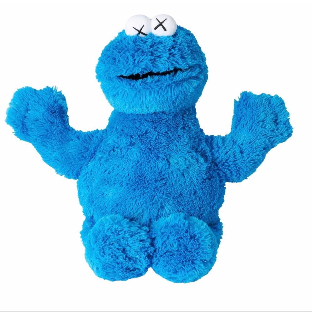 Sesame Street x kaws Cookie Monster plush rare